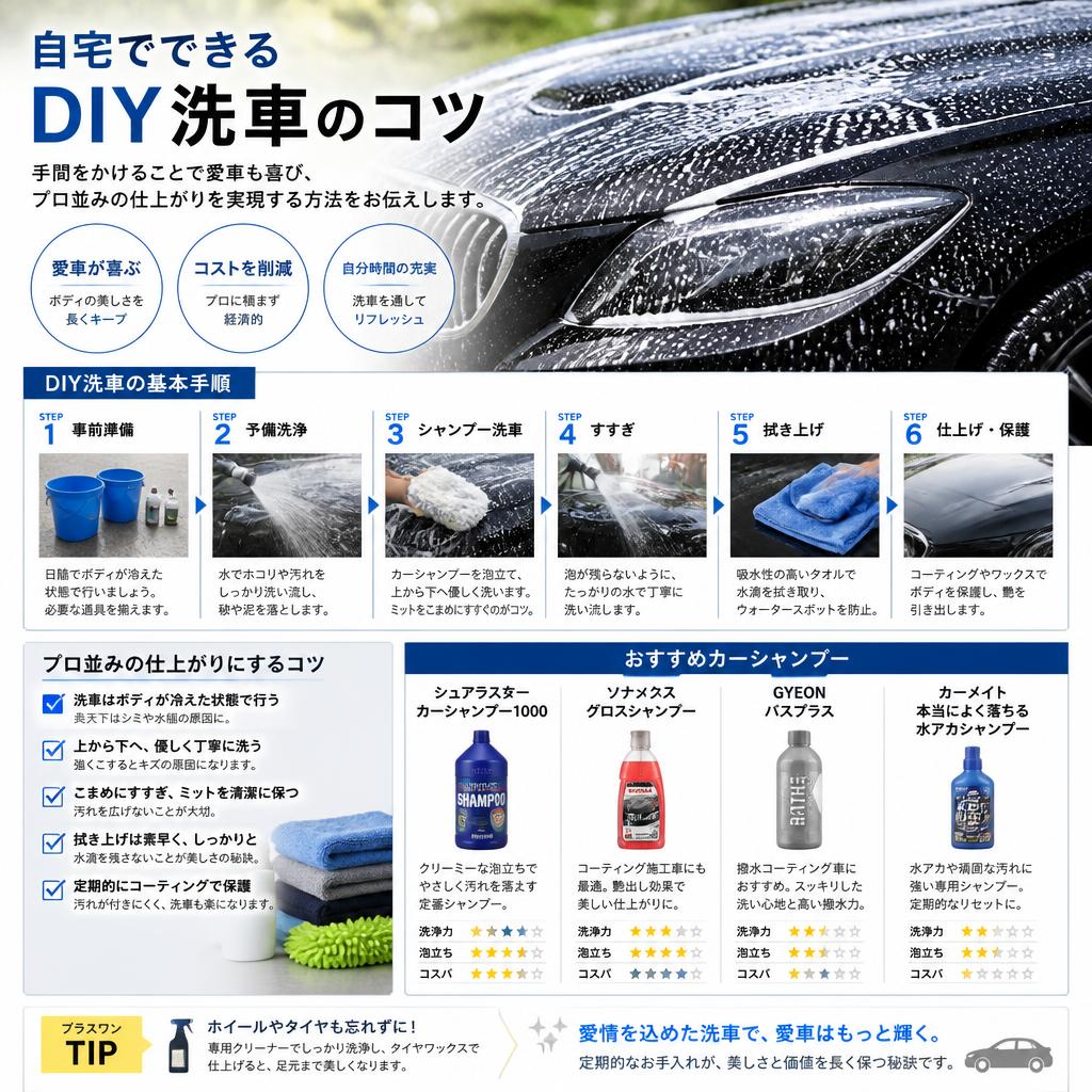 DIY洗車でもプロ級の仕上がり
