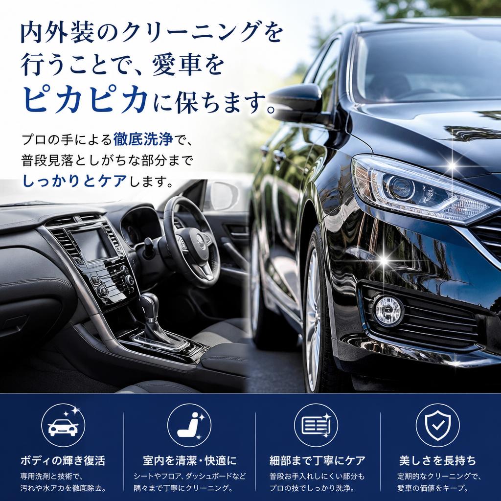 徹底的なクリーニングで清潔感を演出