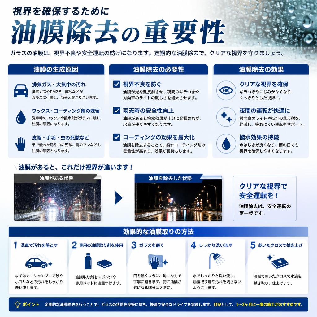 油膜取りのポイント