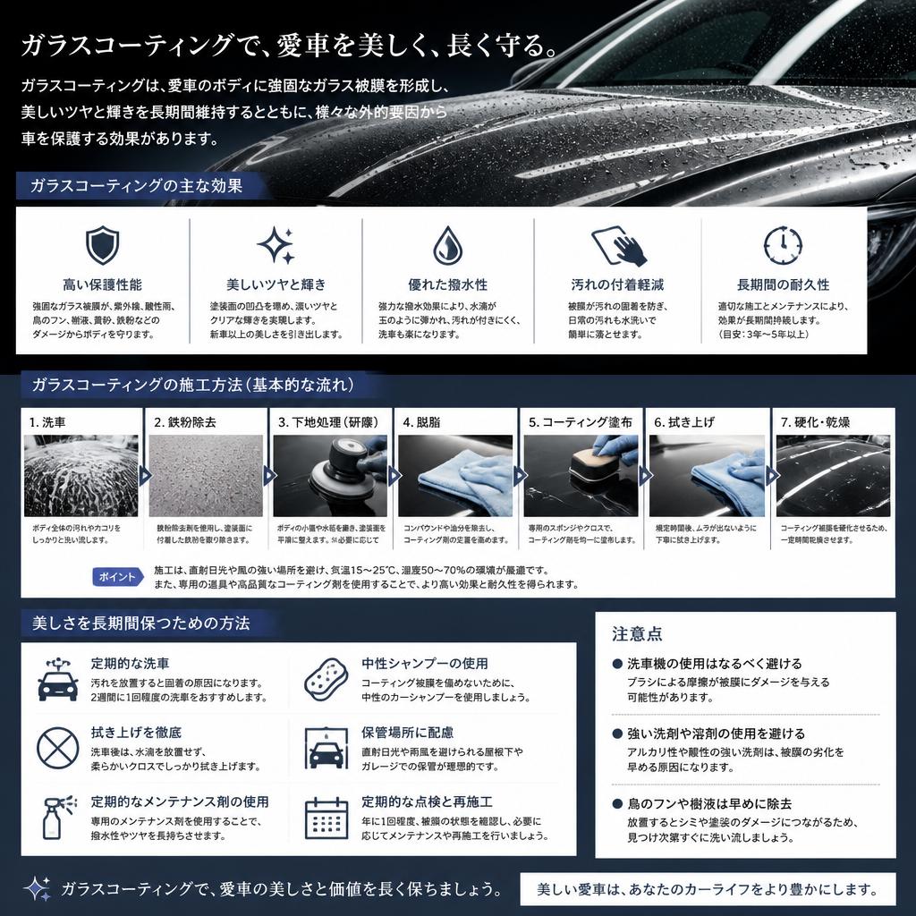 ガラスコーティングで持続力アップ