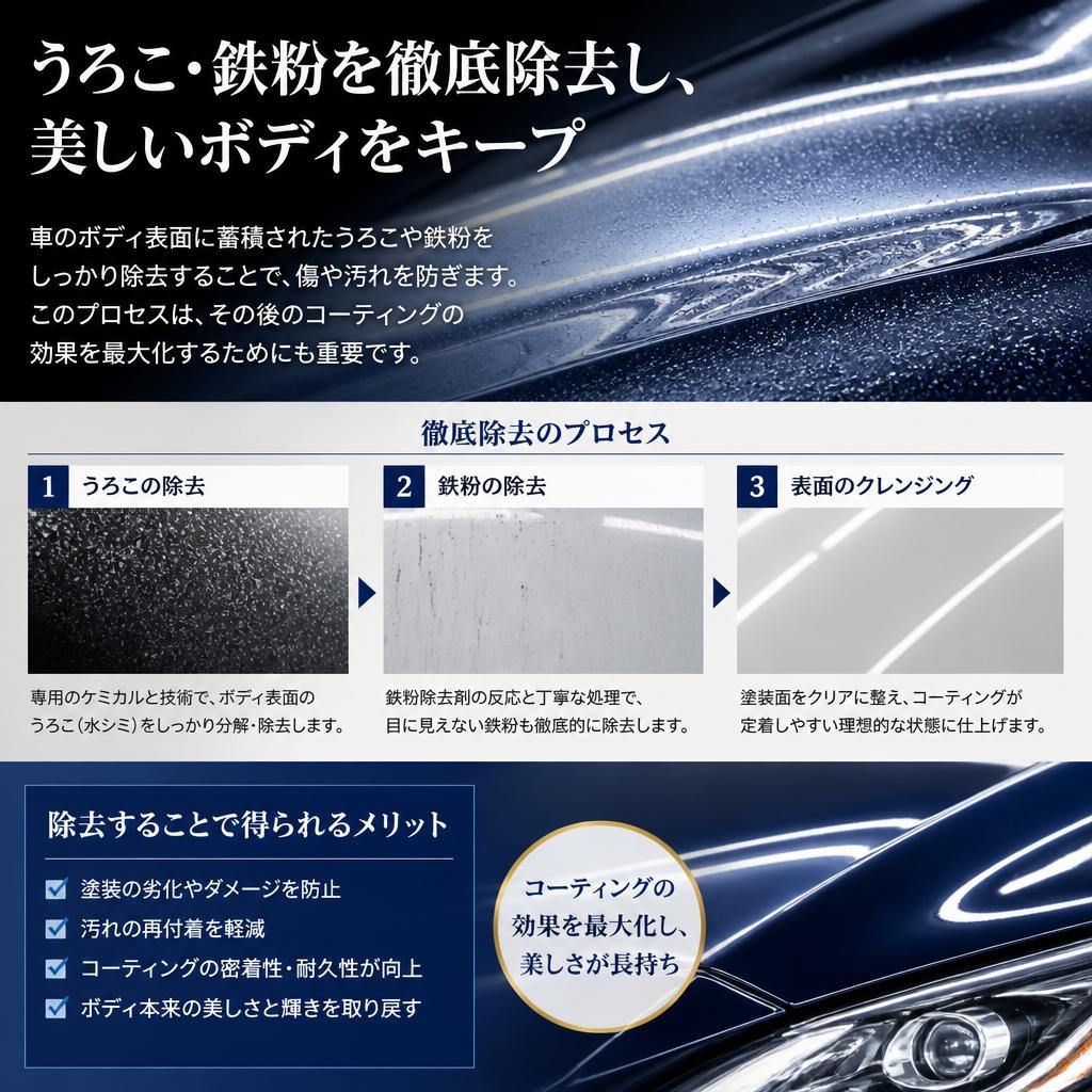 うろこ取りと鉄粉除去の重要性