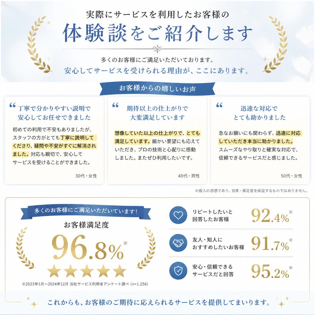 お客様の声と成功事例
